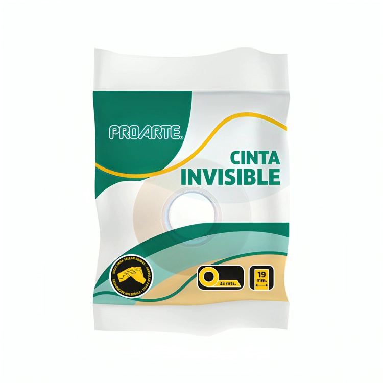 PACK  4 CINTA INVISIBLE FORMATO BOLSA 19MMX20MTS - 2