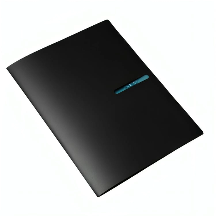 PACK 4 CARPETA 5 BOLSILLOS NEGRO - 1