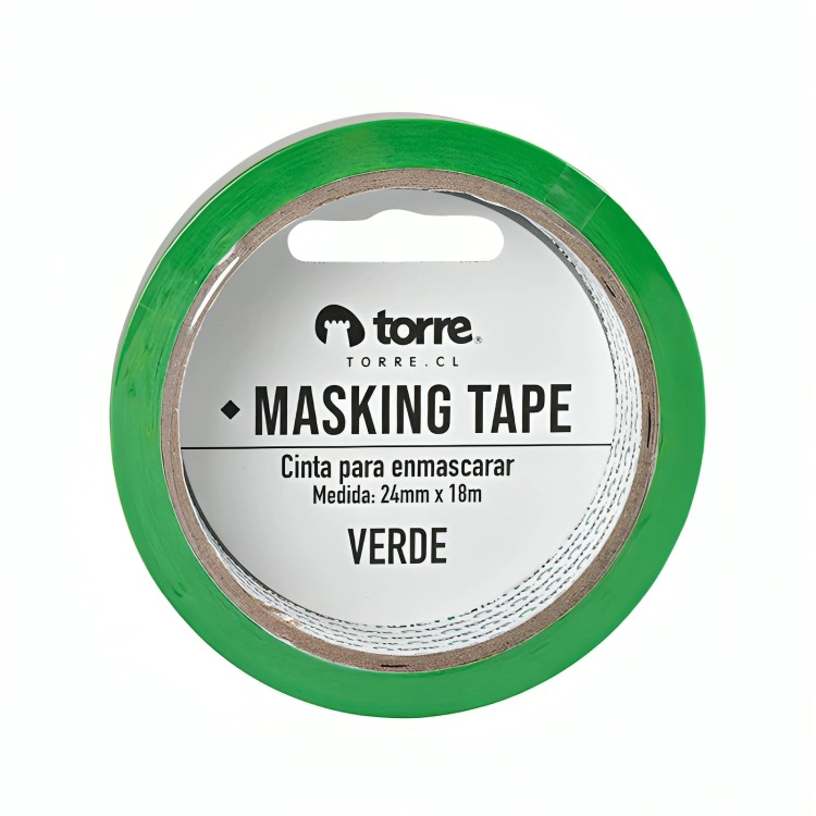 PACK 3 CINTA MASKING VERDE 24MM. X18M. – TORRE - 1