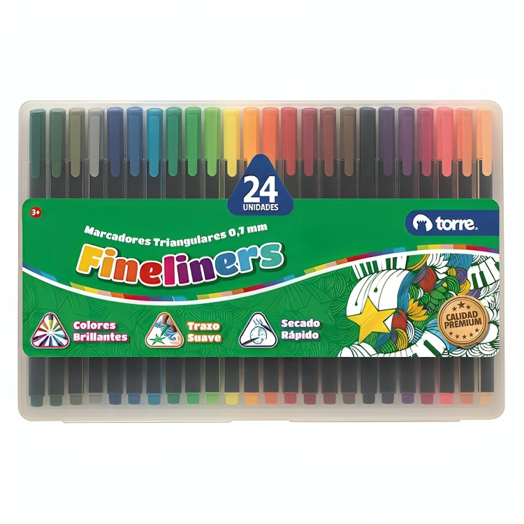 SET FINELINER 24 COLORES – TORRE - 1
