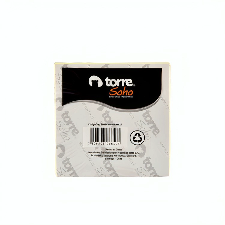 NOTAS CUBO 7,6×7,6 CM. 400 HOJAS – TORRE - 1