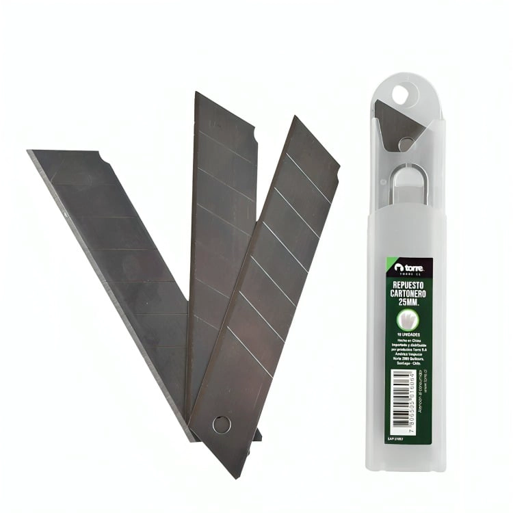 PACK 2 REPUESTO CUCHILLO 25MM. 10 UNID. – TORRE - 2