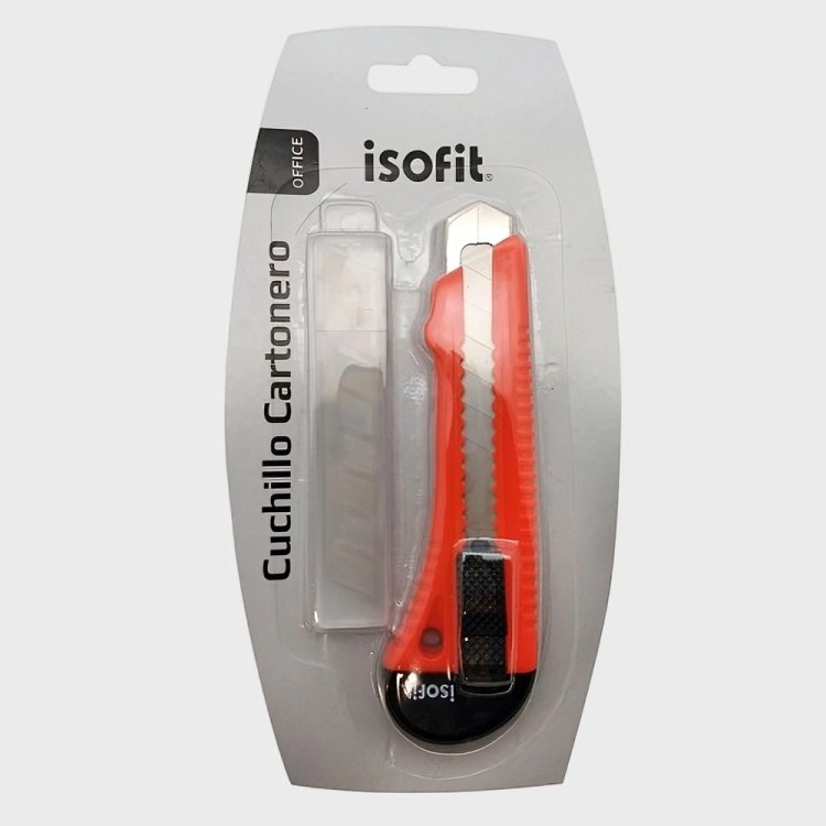 PACK 4 CUCHILLO CARTONERO GRANDE + REPUESTO – ISOFIT - 2