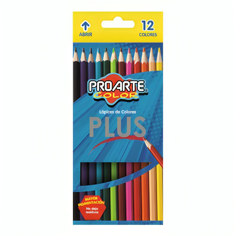 PACK 2 LAPICES 12 COLORES PLUS – PROARTE - 2