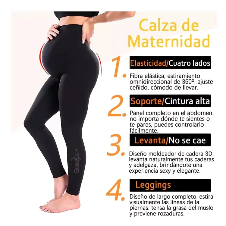 CALZA MATERNAL CALZAS EMBARAZADAS ROPA DEPORTIVA LEGGINGS - 4