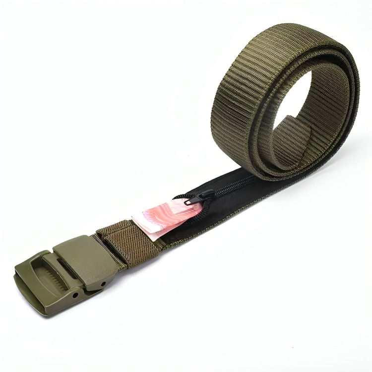 CORREA CINTURON DE LONA PARA HOMBRES CON BOLSILLO - 3