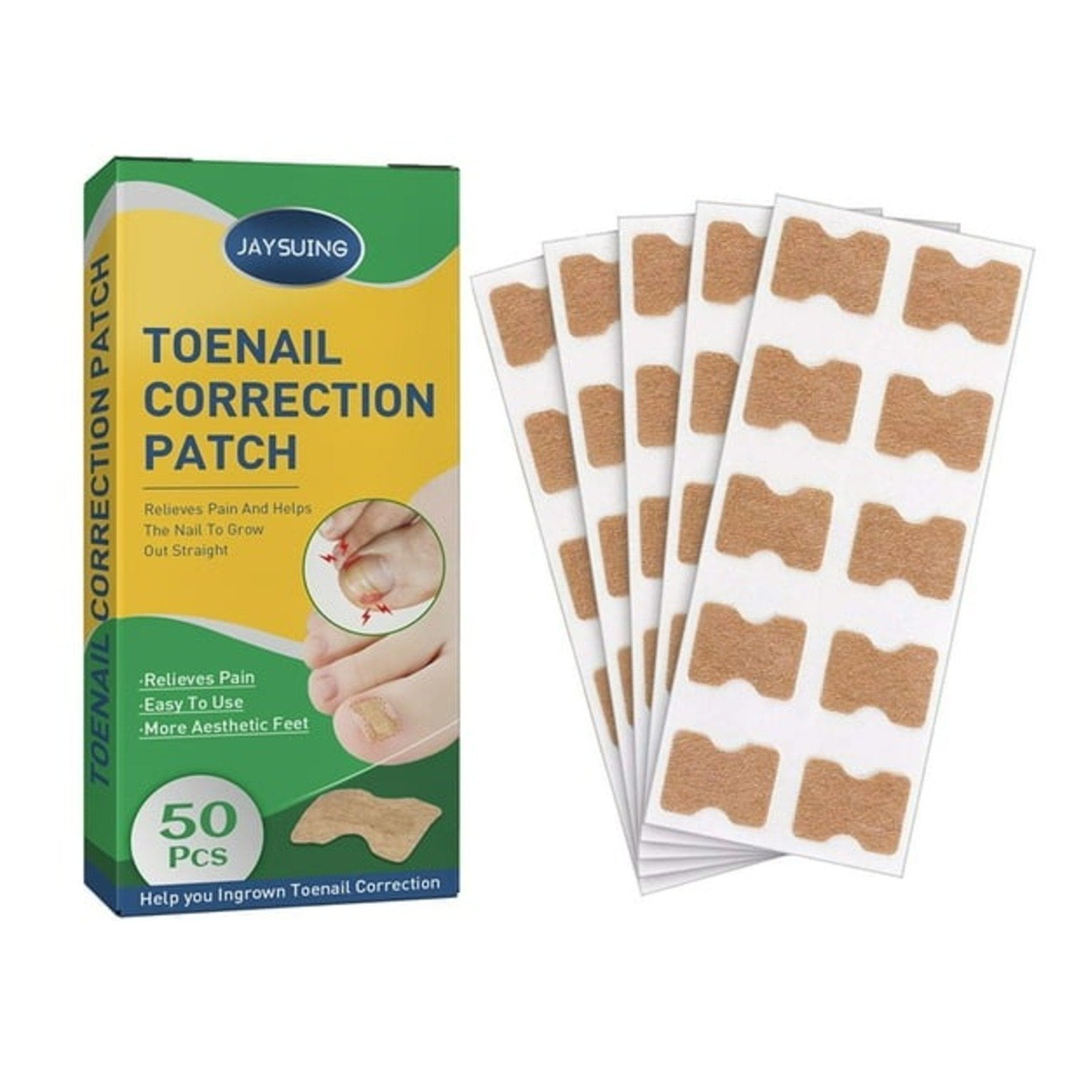 PACK X3 PEGATINA DE CORRECCION DE INCRUSTACIONES DE DEDOS DEL PIE - 1