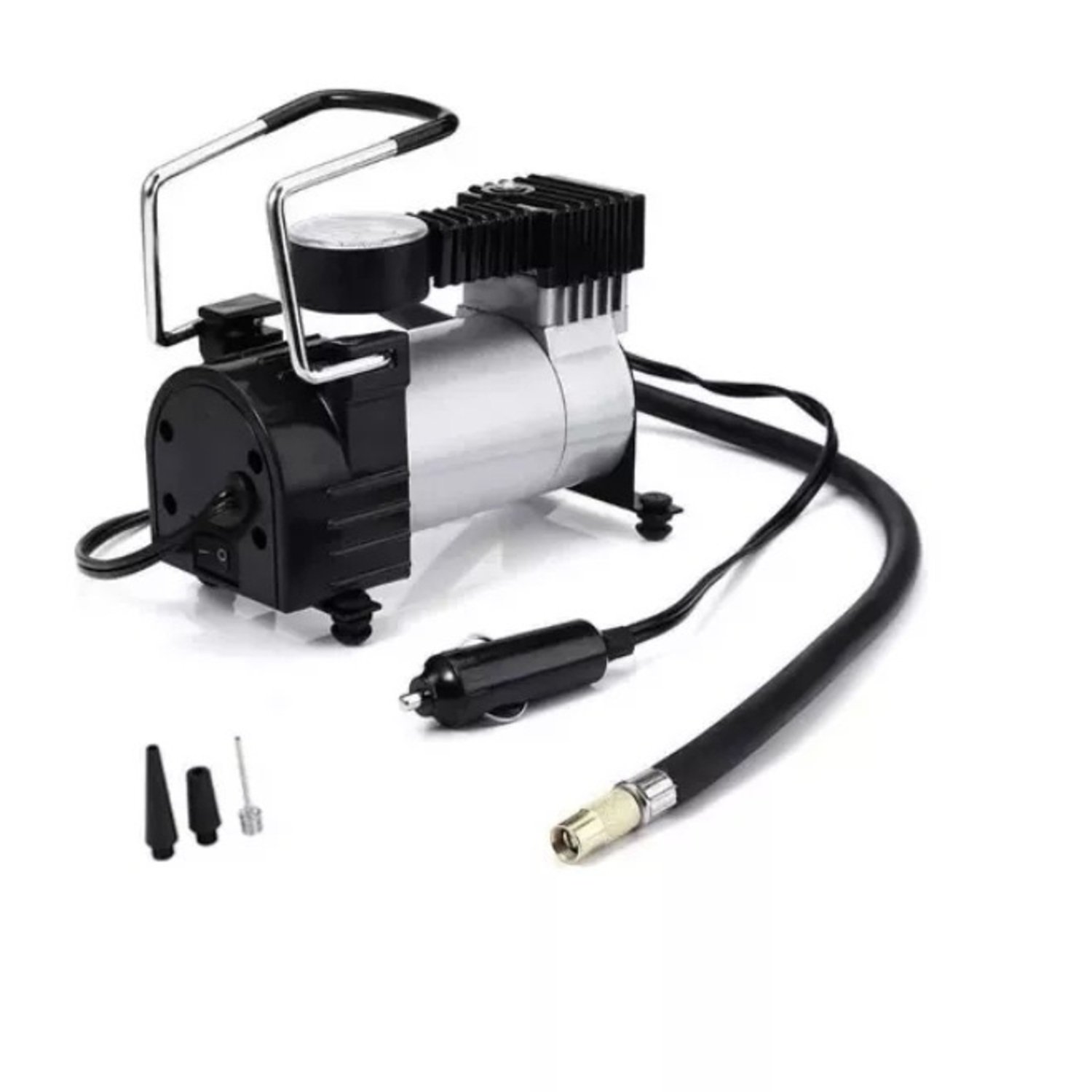 COMPRESOR AUTOMOVIL MOTO 12V 120 PSI 35 L/ MIN. C128 NEGRO - 4