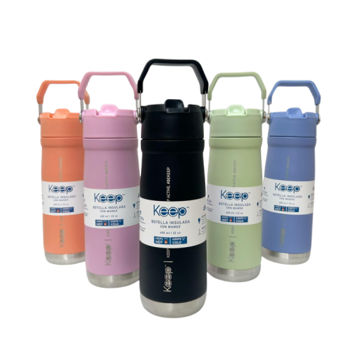 BOTELLA INSULADA CON MANGO 65O ML KEEP - 2