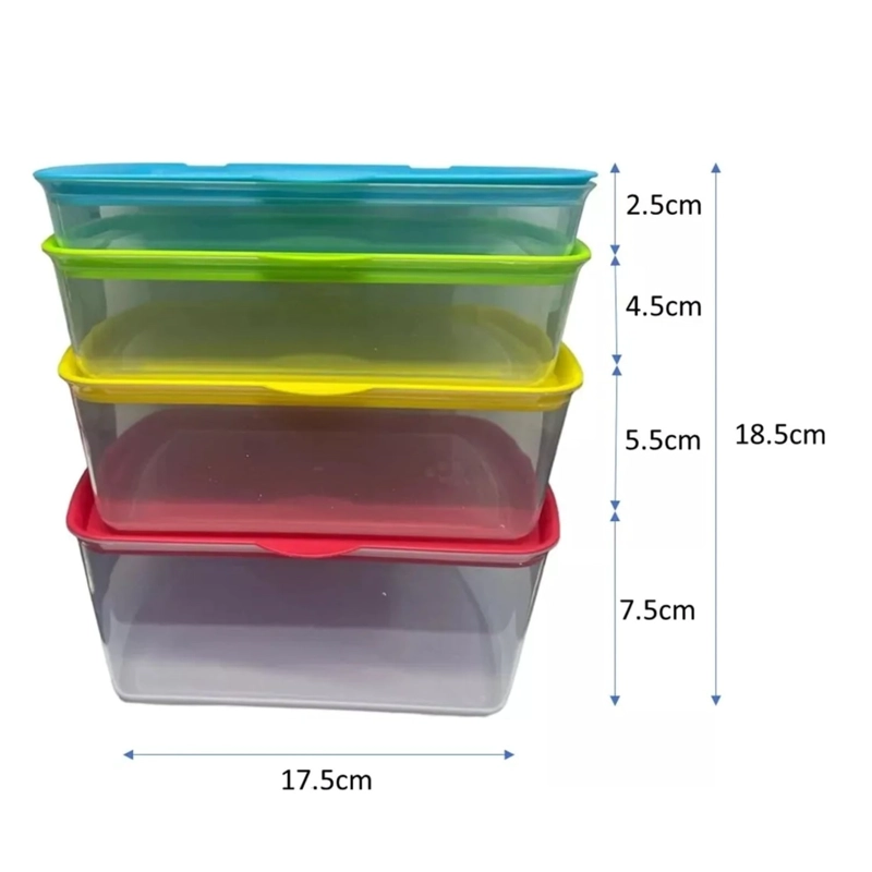 PACK X 3 DE SET 4 PIEZAS CONTENEDOR MICROONDAS Y REFRIGERADOR - 5