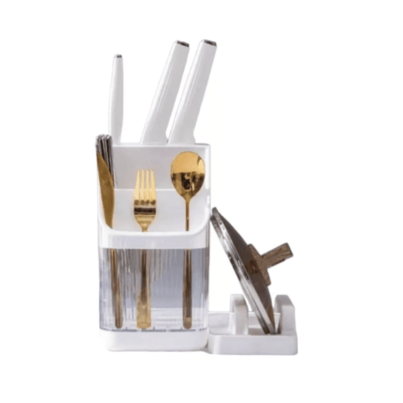 ORGANIZADOR DE UTENSILIOS CON SOPORTE PARA TAPA OLLAS MULTIFUNCIONAL - 3