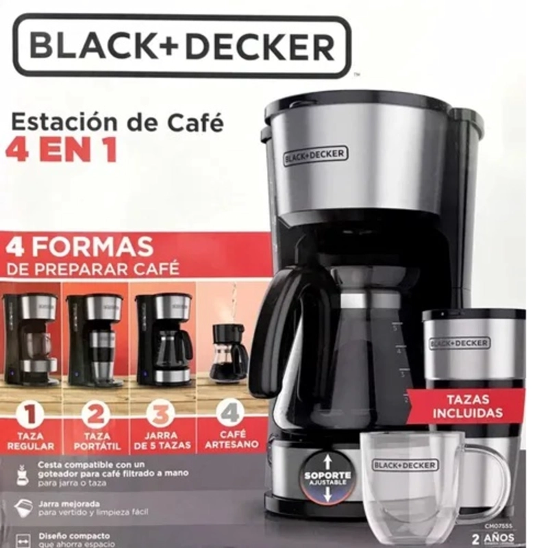 CAFETERA 4 EN 1 BLACK&DECKER CM0755S COLOR NEGRO - 4