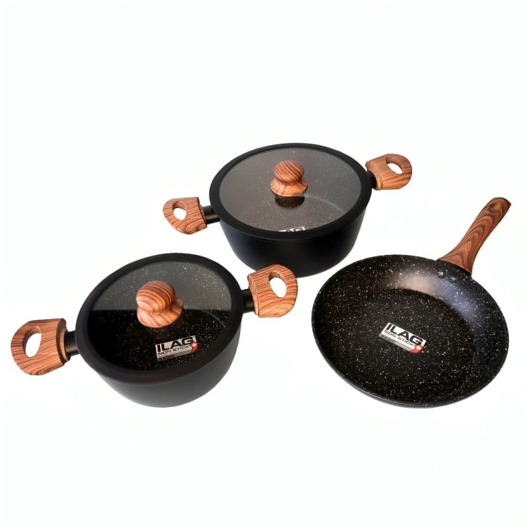BATERIA DE COCINA ANTIADHERENTE 5 PIEZAS KEEP GRANITE LINE - 3
