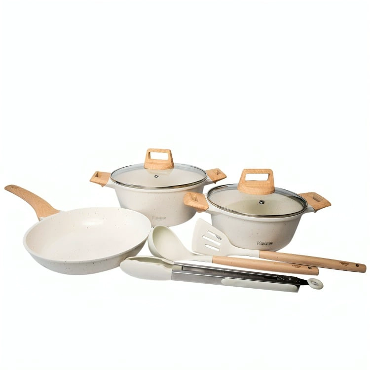 BATERIA DE COCINA ANTIADHERENTE 8 PIEZAS KEEP NUDE LINE - 1