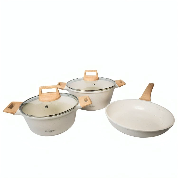 BATERIA DE COCINA ANTIADHERENTE 8 PIEZAS KEEP NUDE LINE - 2