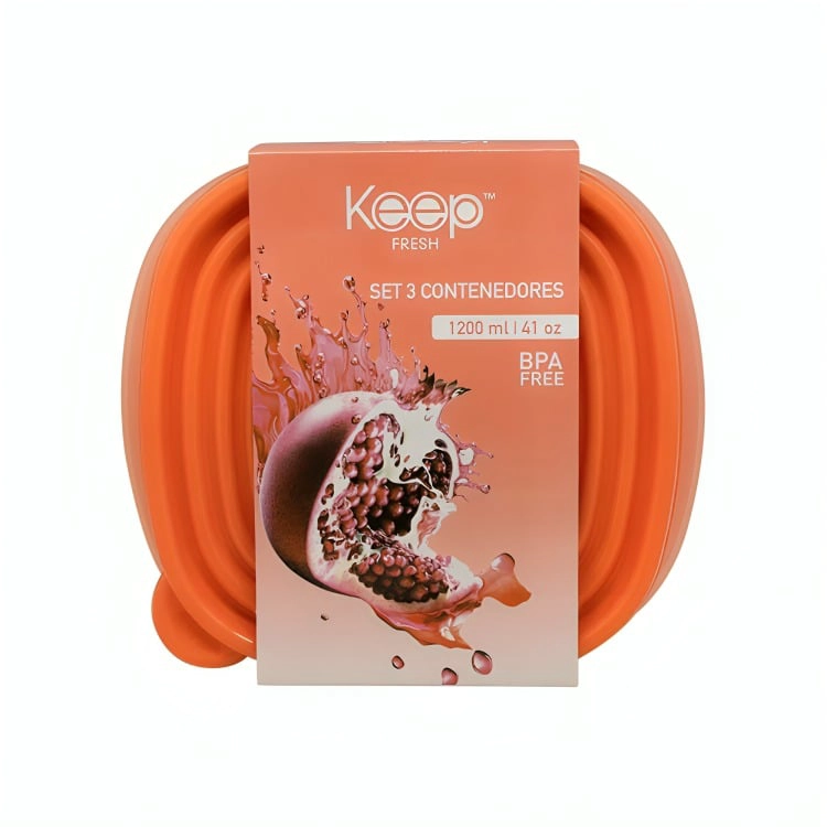 SET 3 CONTENEDORES KEEP HERME TICOS APILABLES 1200ML - 2