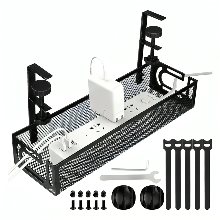 ORGANIZADOR DE CABLES ESCRITORIO BANDEJA REJILLA SIN TALADRO - 2