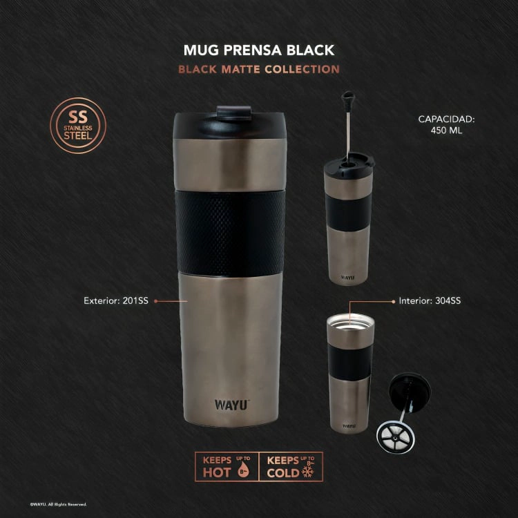 VASO PRENSA  BLACK WAYU - 3