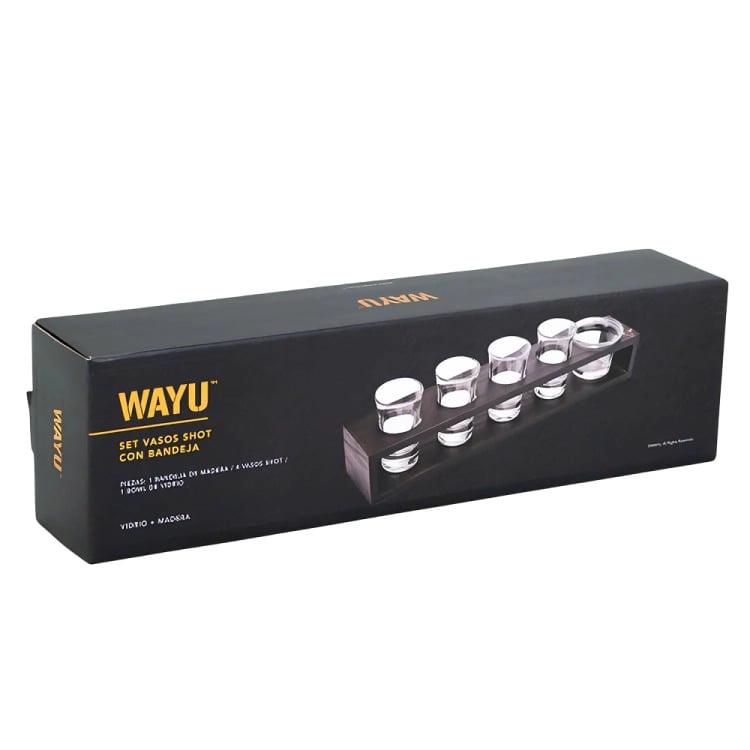 SET VASOS SHOT CON BANDEJA WAYU - 3