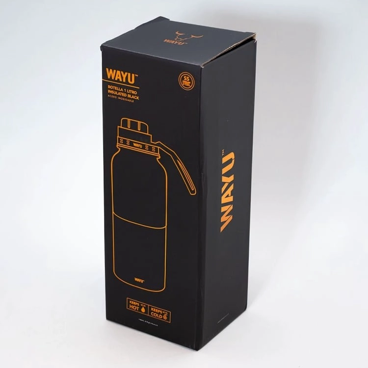 BOTELLA 1 LITRO INSULATED BLACK  WAYU - 1