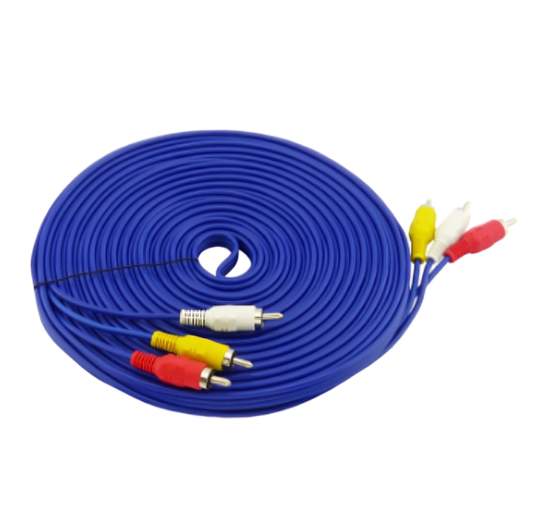 CABLE RCA 3X3 RCA 10 METROS RST AZUL - 2