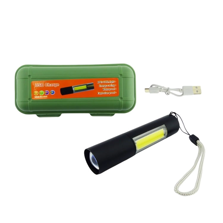 LINTERNA 1 LED Y1 COB METAL ZOOM VERDE - 2