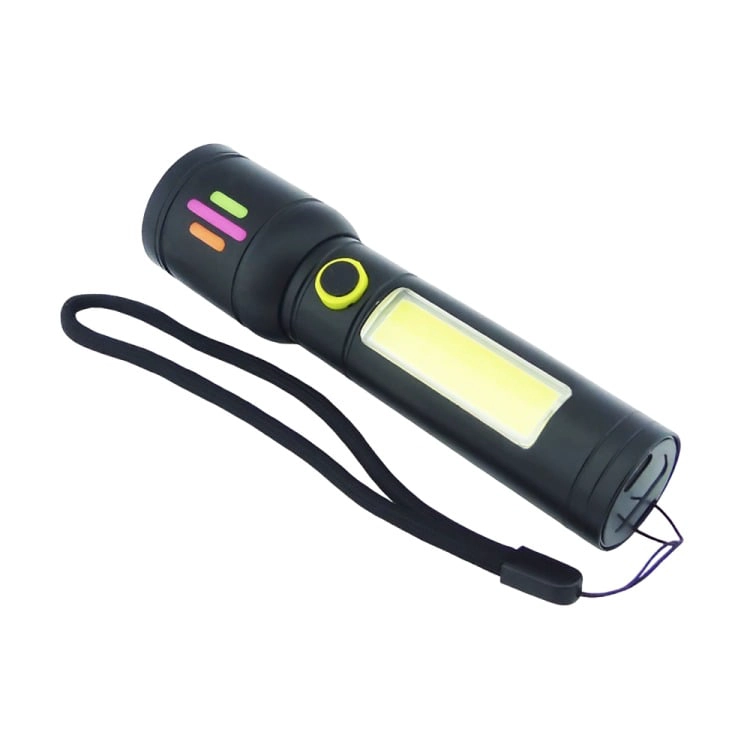 LINTERNA LED TACTICA RECARGABLE BALIZA NEGRO - 2