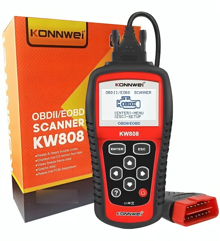 ESCANER SCANNER AUTO AUTOMOTRIZ OBD2 OBDII KONNWEI KW808 - 1