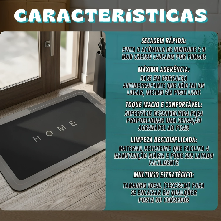 SET 2 TAPETES DE BAÑO ALFOMBRA ANTIDESLIZANTE ABSORBENTE - 2