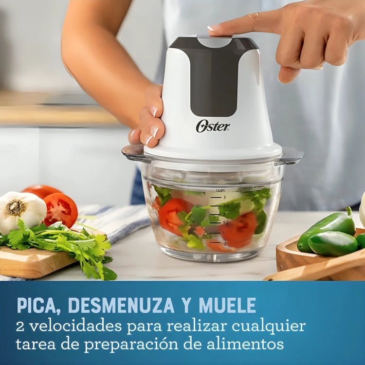 MINI PICADORA OSTER®   250 W 3 TAZAS CON BOWL DE VIDRIO FPSTFP3340 - 2
