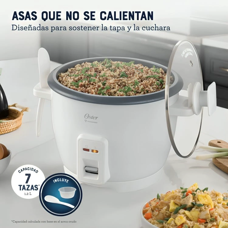 ARROCERA OSTER®  DE 7 TAZAS CON DIAMONDFORCE CKSTRCB7DFWHT - 2