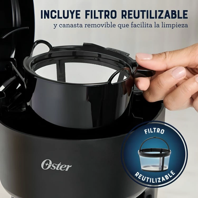 CAFETERA OSTER®  5 TAZAS BVSTDCS51B – FILTRO REUTILIZABLE - 5
