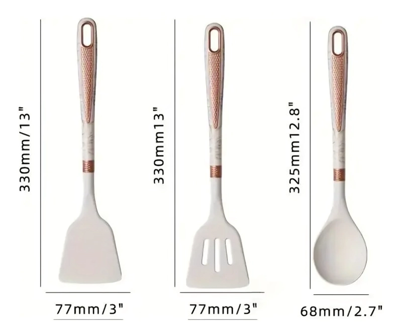 SET UTENSILIOS DE COCINA 7 PIEZAS CON SOPORTE DE METAL - 1