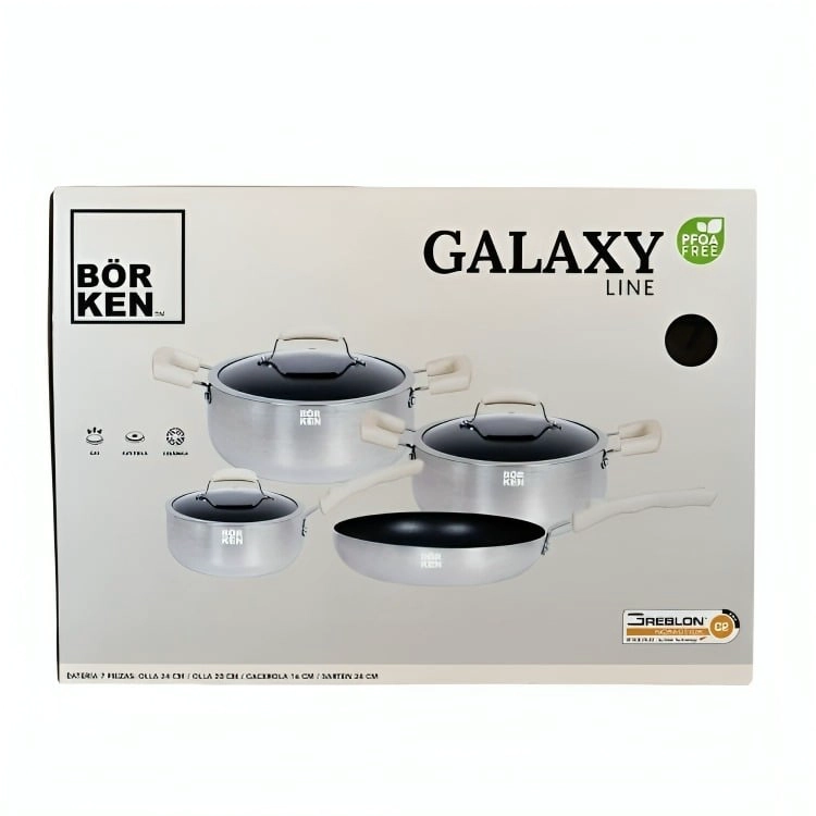 BATERIA DE COCINA 7 PIEZAS GALAXY BONE BÖRKEN - 3