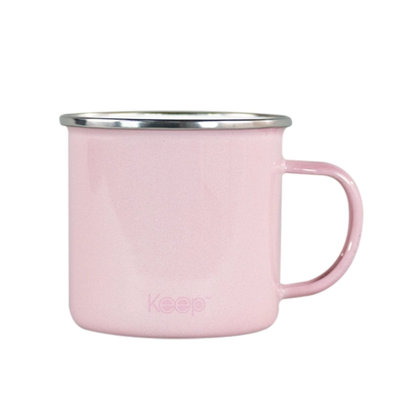 MUG METALICO 16OZ KEEP ROSADO - 1