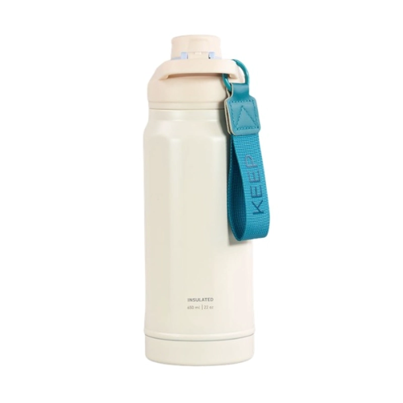 BOTELLA INSULADA STRAP 650ML FLASK KEEP BLANCO - 4