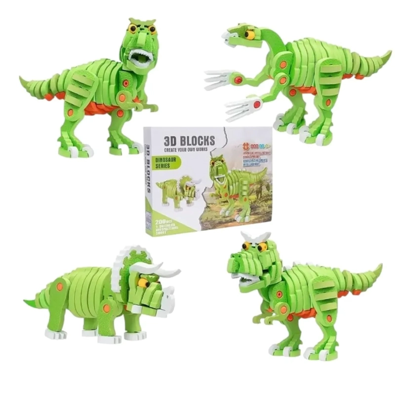 BLOQUES DE CONSTRUCCION DE EVA 3D T-REX (104PCS) - 1