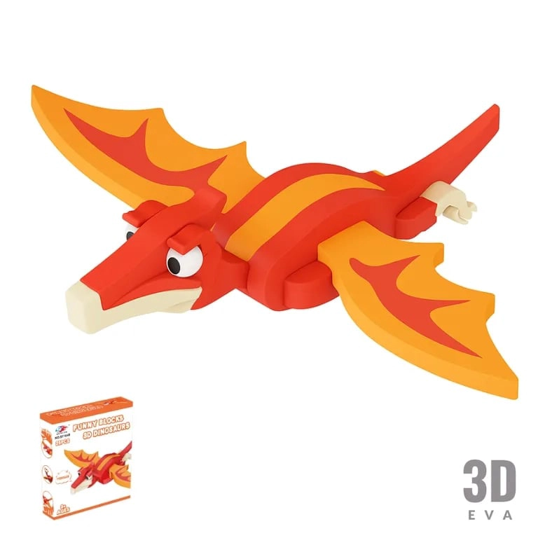 BLOQUES DE CONSTRUCCION EVA 3D PTEROSAUR (25PCS) - 1