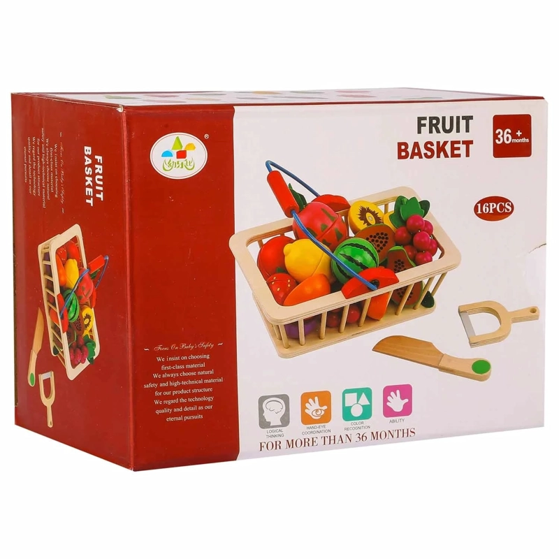 CANASTA DE FRUTAS DE MADERA - 2