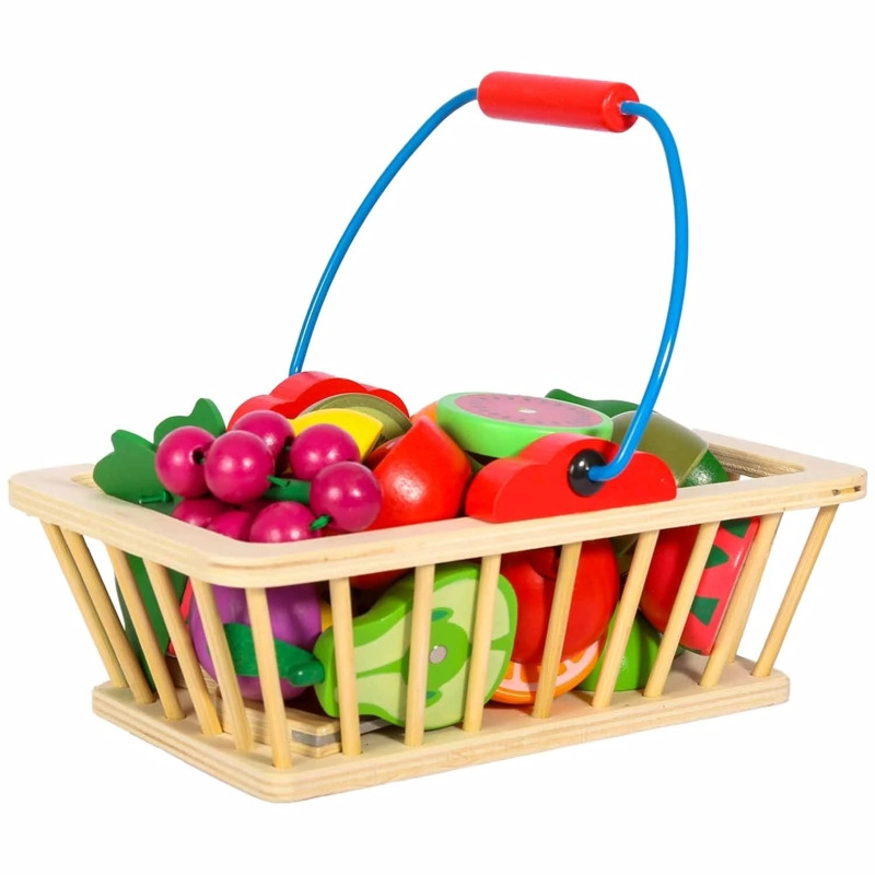 CANASTA DE FRUTAS DE MADERA - 4