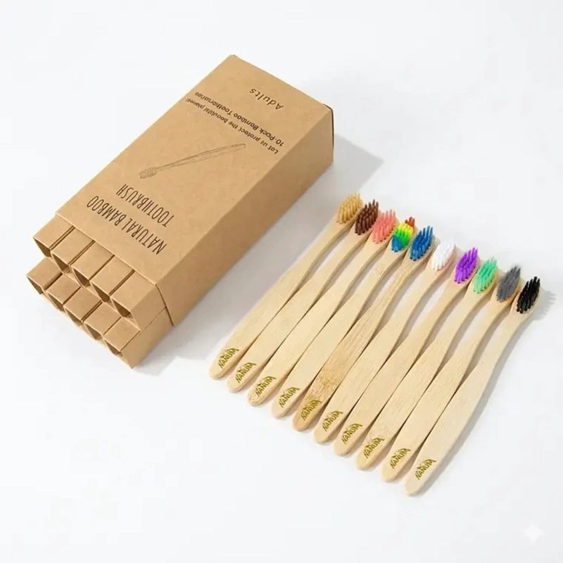 CEPILLO DE DIENTES BAMBU ADULTO PACK 10 UNIDADES ECOLOGICOS - 5