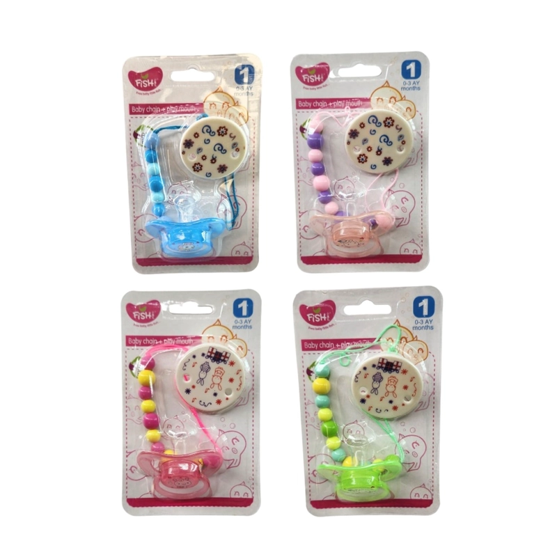 PACK X3 CHUPETE PACIFICADOR CON CORREA FISH - 4