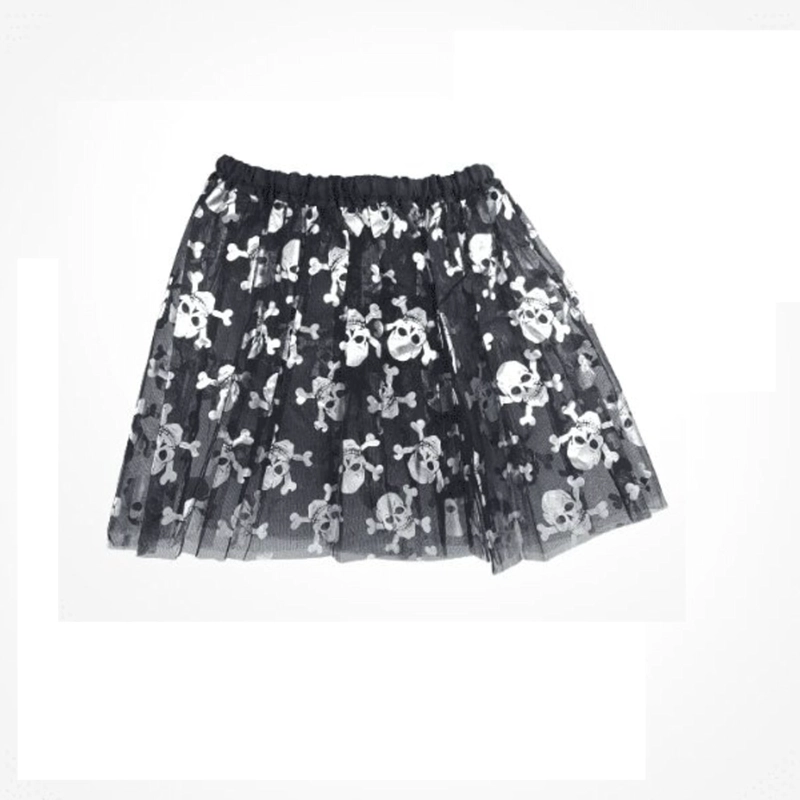 PACK X3 DISFRAZ HALLOWEEN NIÑA TUTU Y CINTILLO FIESTA PLATEADO - 3