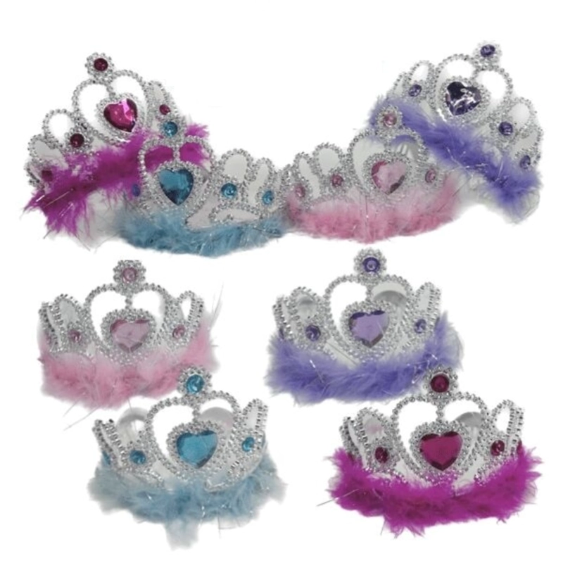 PACK X4 CORONA REINA PELUDO COLORES - 1