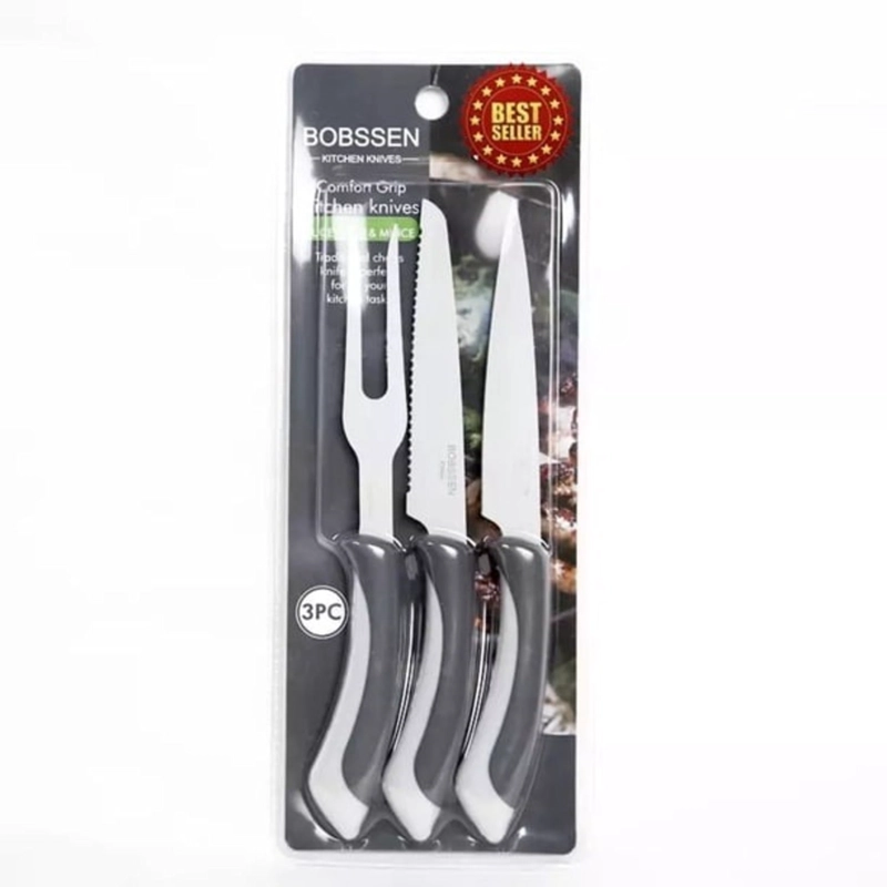PACK X 3 SET PARRILLERO 2 CUCHILLOS Y TENEDOR - 3