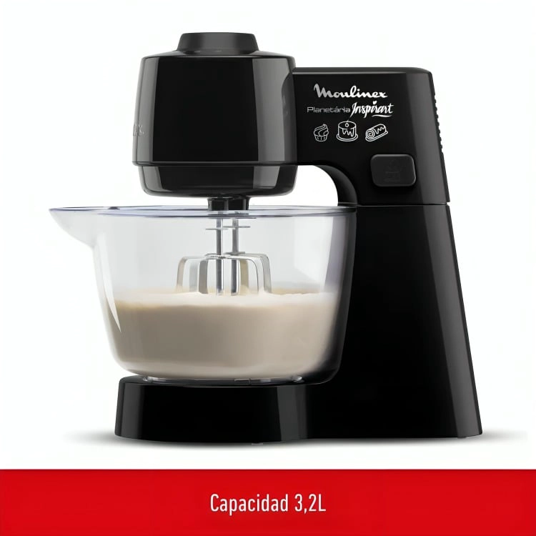 BATIDORA DE PIE MOULINEX PLANETARIA INSPIRART NEGRA 3.2 LITROS - 4