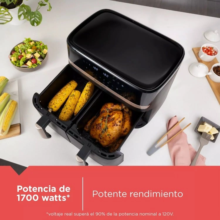 FREIDORA DE AIRE DUAL BLACK+DECKER PURIFRY 9 LITROS - 4