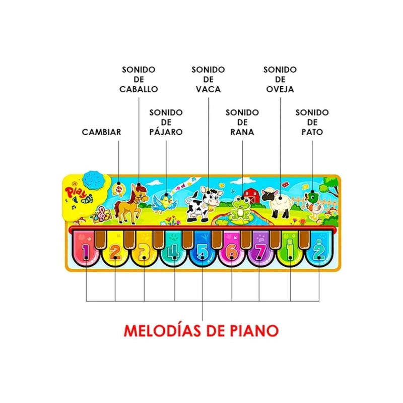 ALFOMBRA DECO KIDS MUSICAL PIANO INFANTIL BATERÍA - 5