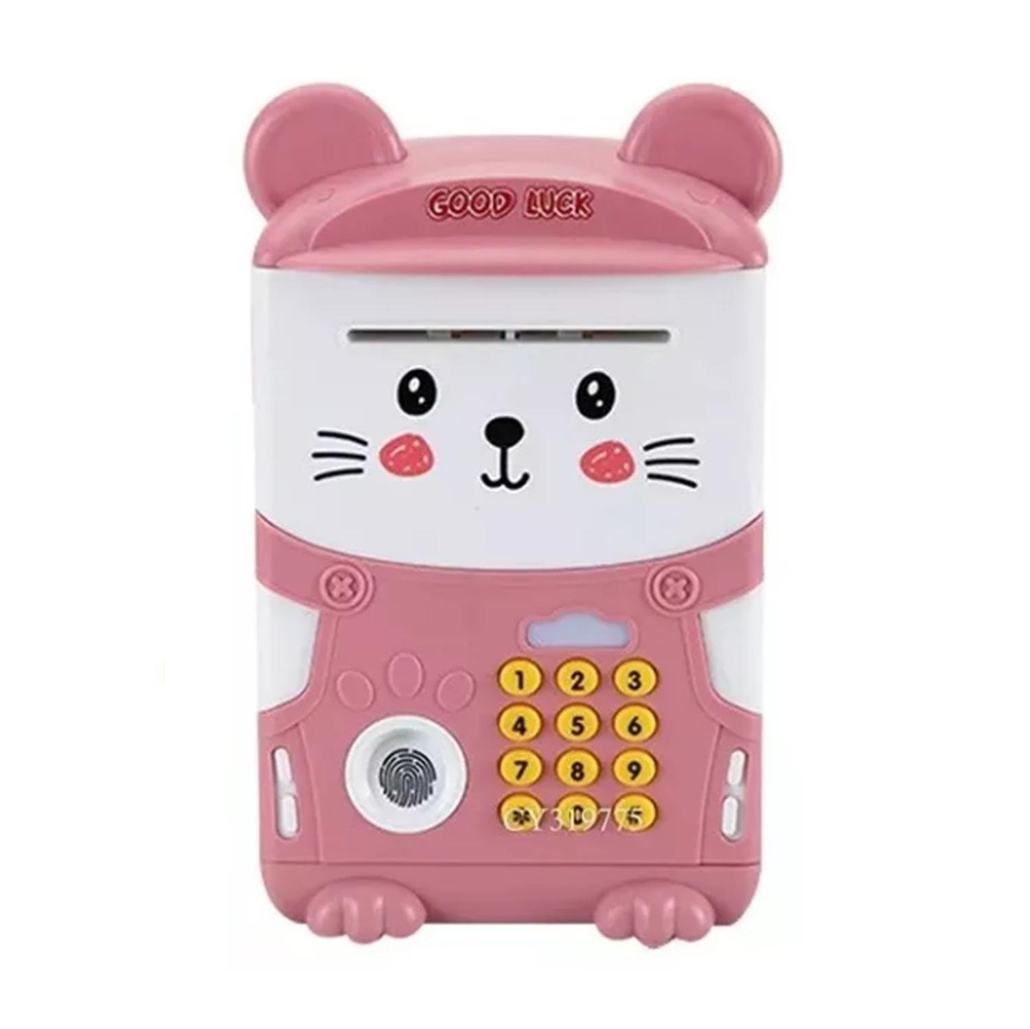 ALCANCIA ELECTRONICA DECO KIDS CAJA FUERTE INFANTIL PORTATIL ROSADO