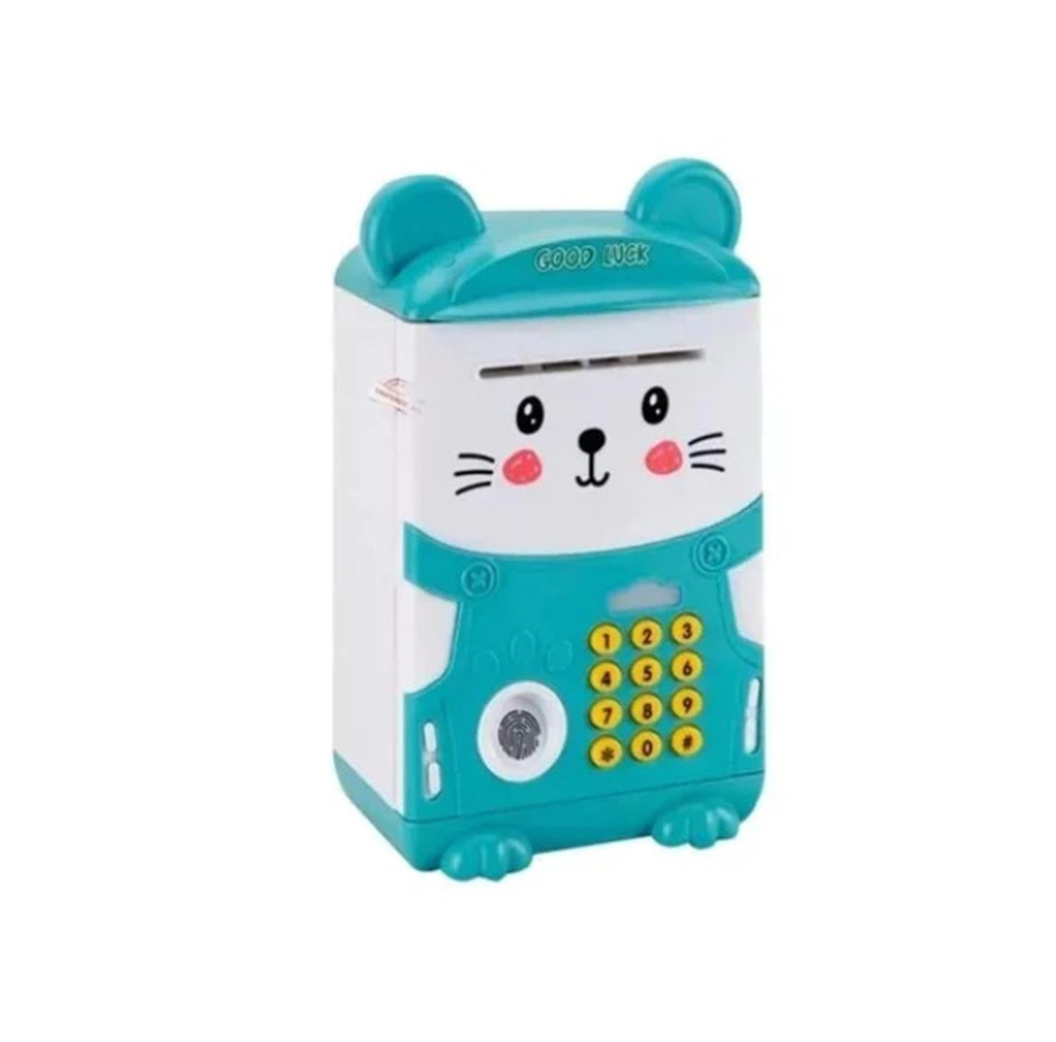 ALCANCÍA ELECTRÓNICA DECO KIDS CELESTE CAJA FUERTE INFANTIL PORTÁTIL - 2